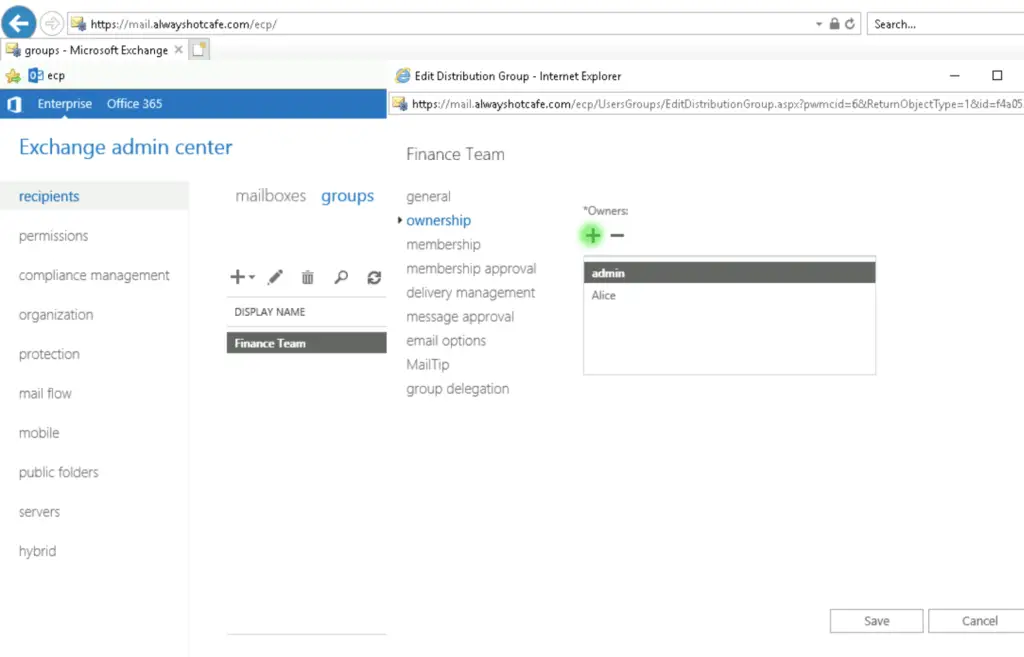 Enabling users to manage Distribution Groups in Outlook