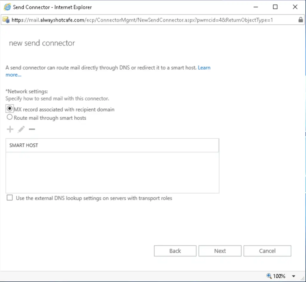 Set up Enforced TLS for on-prem Exchange 2019