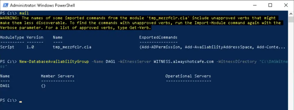 How to Create an Exchange 2019 Database Availability Group