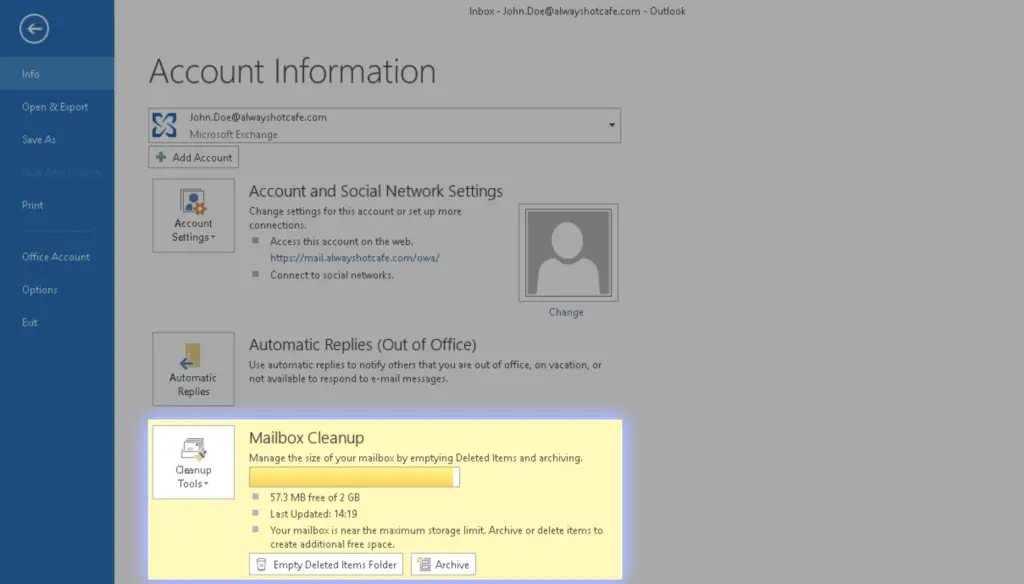 outlook identity will not repair