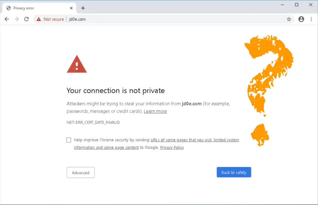 Is it safe to visit a webpage with an expired SSL certificate?