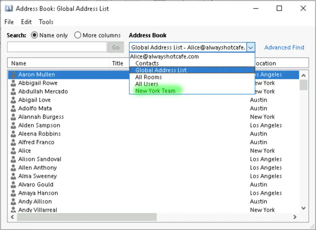 Create and Assign a new Address Book Policy in Exchange 2019