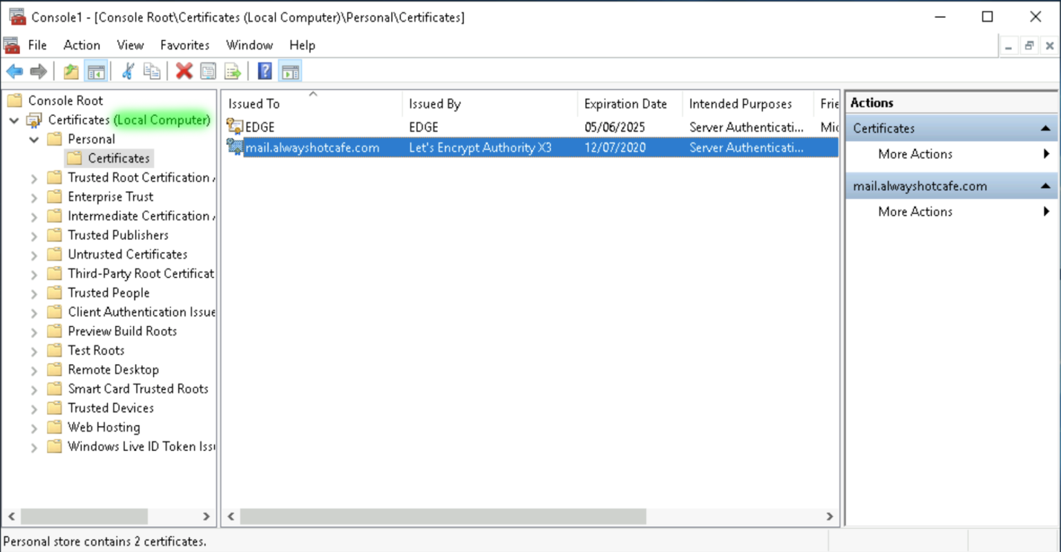 Install and Fully Set up an Exchange Edge Transport Server 2019