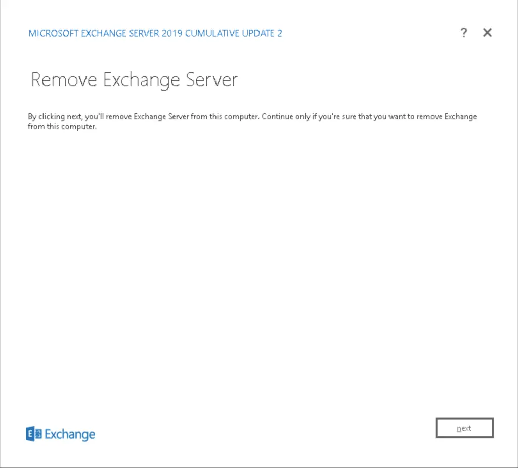 Remove last Exchange server in the Organization