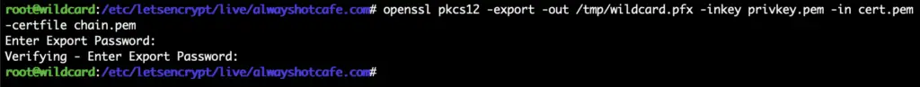 How to create a PFX file using OpenSSL