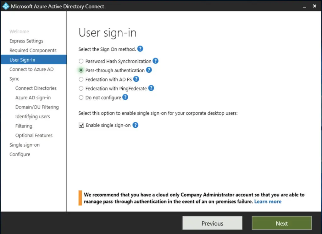 Office 365 &#8211; Seamless SSO Configuration without ADFS | PTA