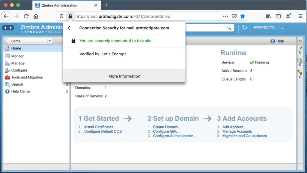 Let's setup Zimbra 9.0.0 on Ubuntu 18.0.4 and configure letsencrypt SSL  certificates on it - Postbox Consultancy Services