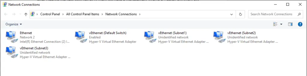 How to create NAT-ed subnets in Hyper-V