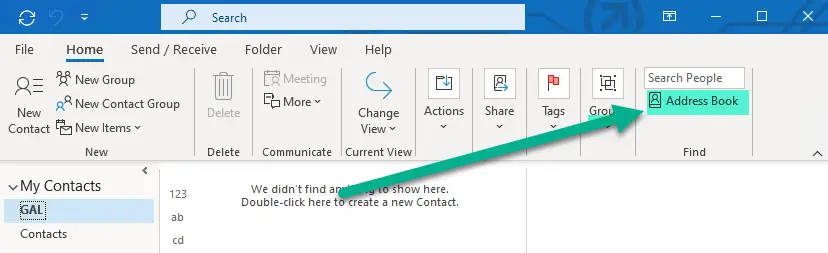 How to print the Global Address Book in Outlook