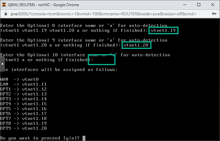 Exercise: Set up 10 new VLANs on the pfSense LAN interface