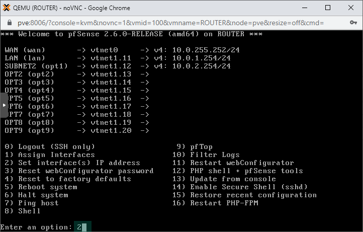 Exercise: Set up 10 new VLANs on the pfSense LAN interface