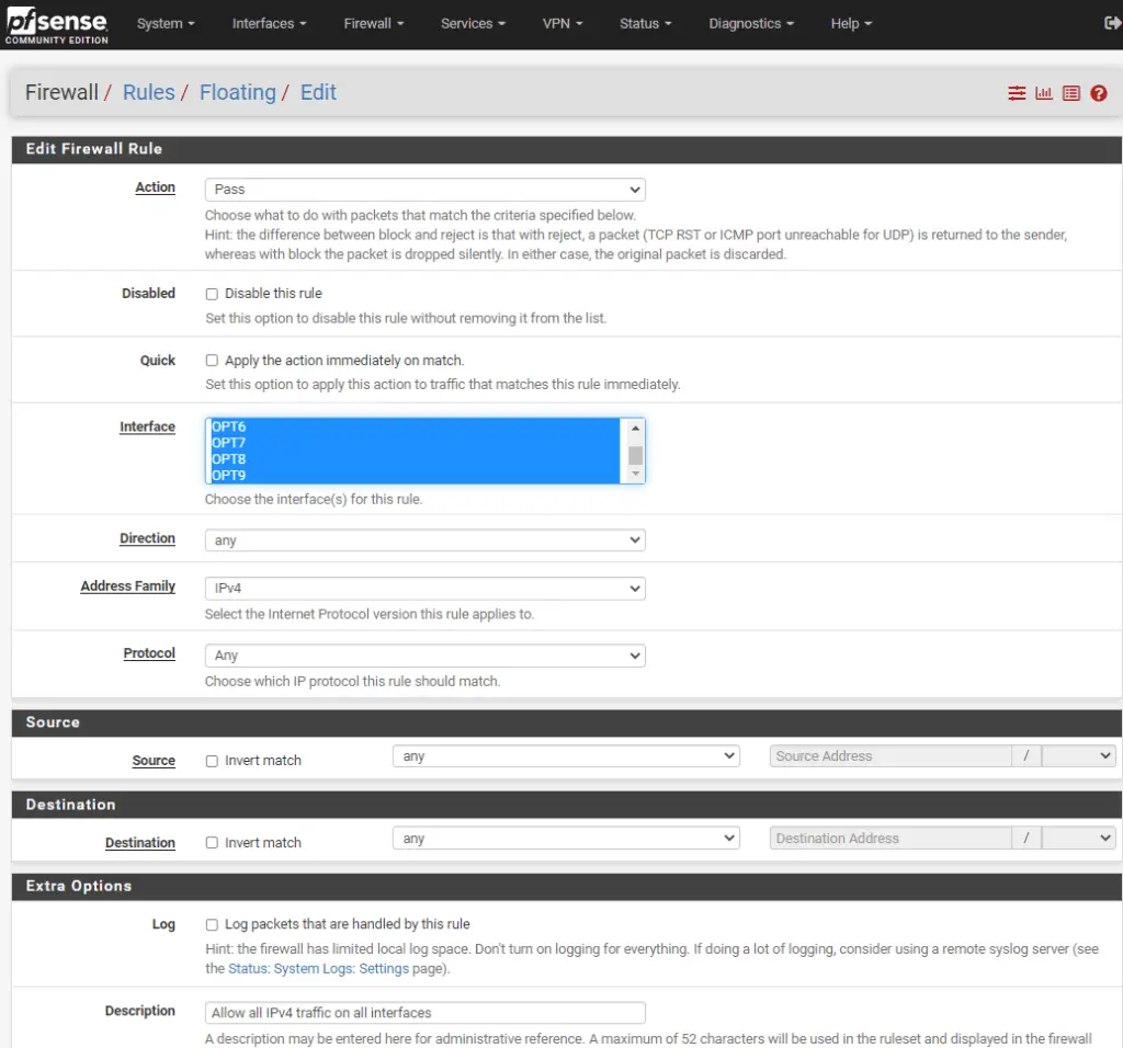 Exercise: Set up 10 new VLANs on the pfSense LAN interface