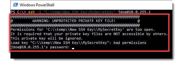 SSH Private key Authentication to Linux on a Windows Machine